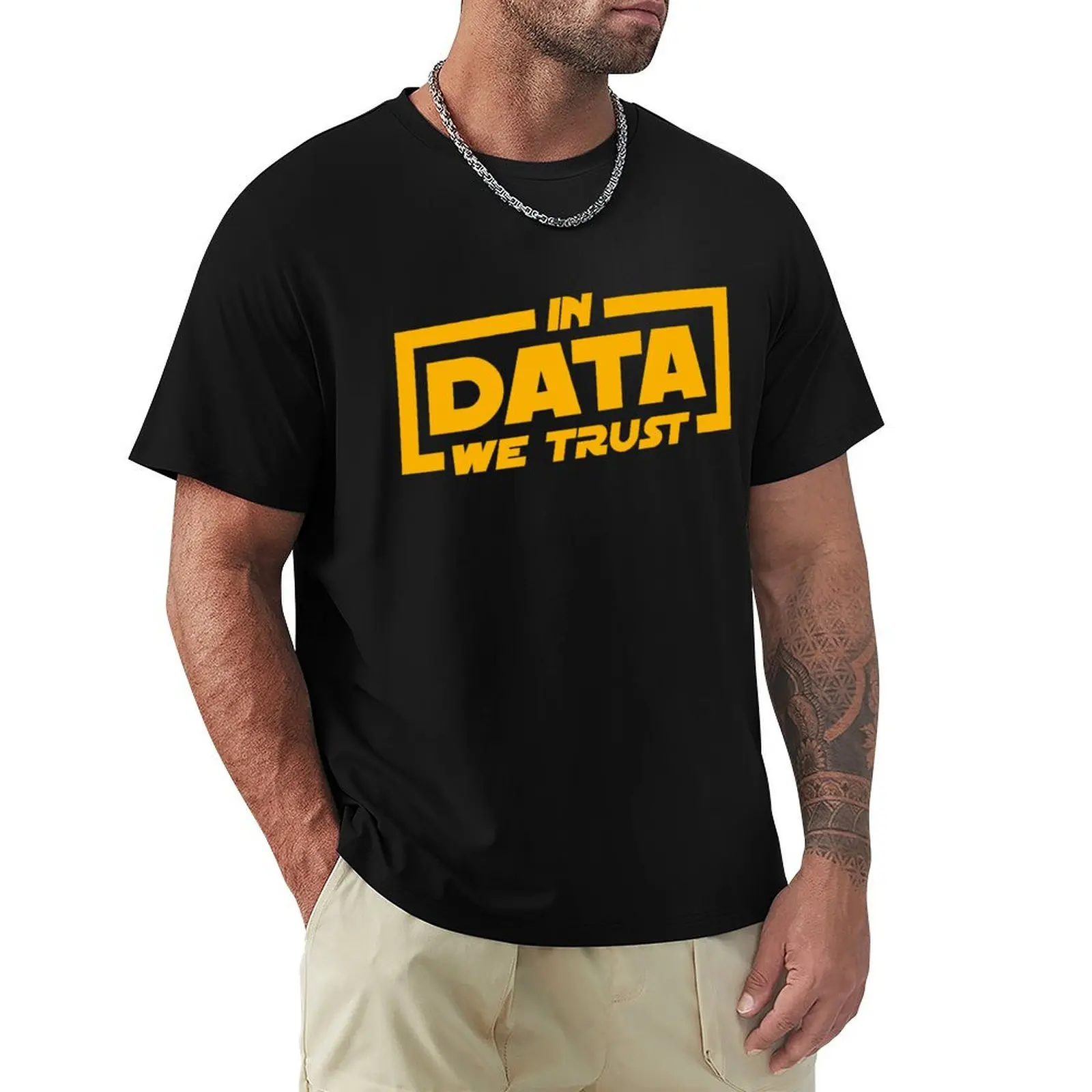 In Data We Trust - Data Scientist Gift T-Shirt Plus Size Solid Color T-Shirt