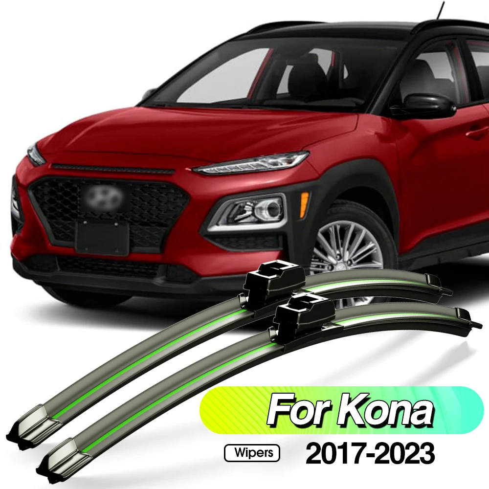 

For Hyundai Kona 2017-2023 2pcs Front Windshield Wiper Blades Windscreen Window Accessories 2018 2019 2020 2021 2022