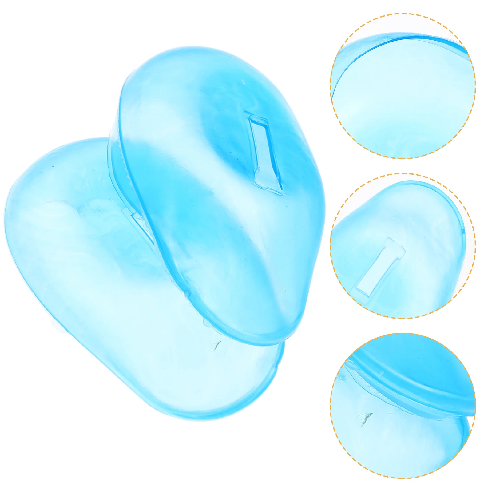 2 Pcs Ear Defenders Adults Cover Shield Salon Protection Heat Protector Waterproof Blue Silicone Woman