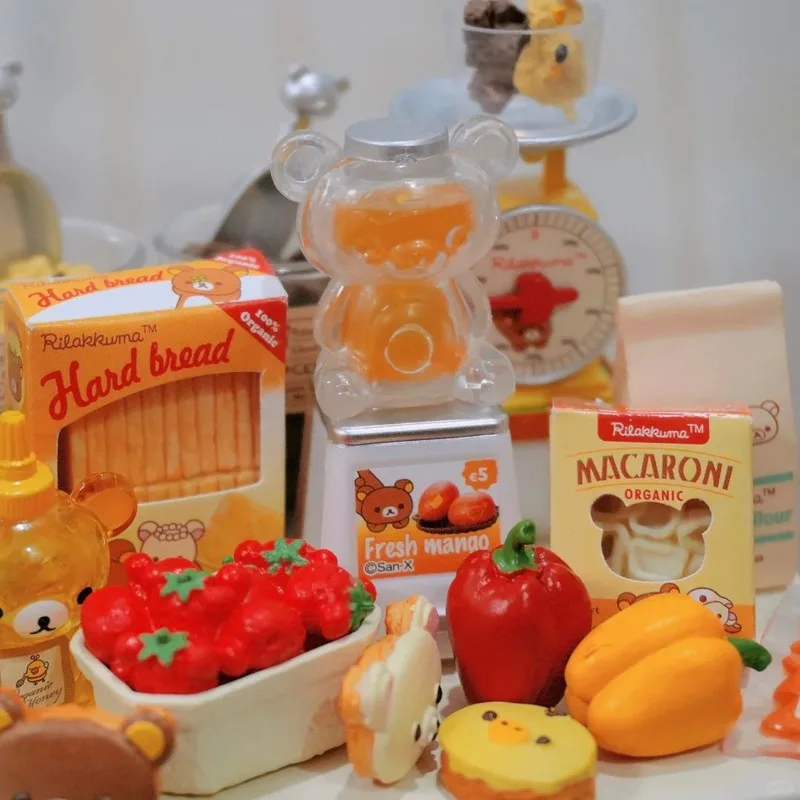 Re-Ment リラックマEasy Bear'S Natural Market Shopping Refrigerator Food Convenience Storere-Ment Miniaturization Action Figure Gift