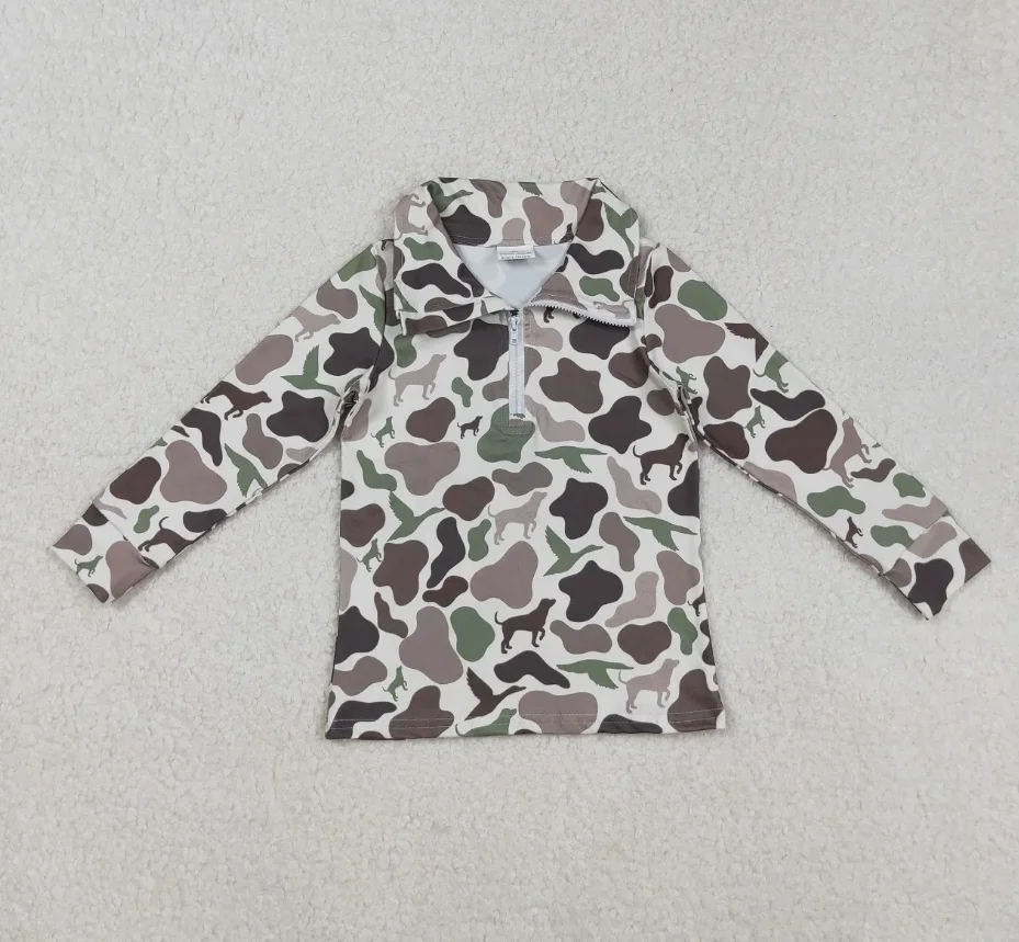 

RTS оптовая продажа детская молния для маленьких мальчиков детская камуфляжная одежда с длинными рукавами рубашка