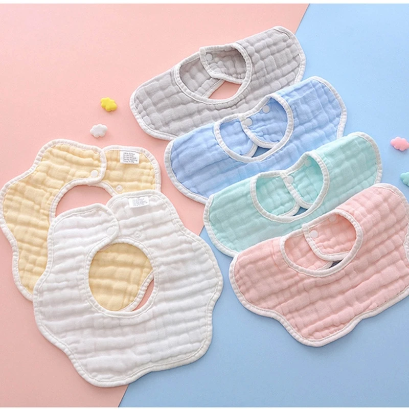 Bavoirs Bandana pour bébé, bavoirs en gaze, rotation à 360 °, tissu rot, alimentation