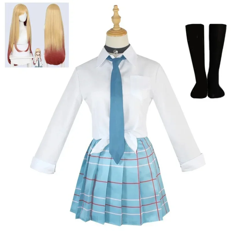

Аниме My Dress Up Darling Kitagawa Marin, карнавальный костюм JK, школьная форма, юбка, костюмы на Хэллоуин для женщин и мужчин MN1