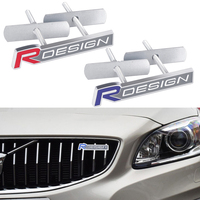 Car 3D Metal RDESIGN Badge Sticker Auto Front Grille Trunk Emblem Decal Accessories For Volvo Rdesign T6 AWD C30 C70 S40 S60 S70