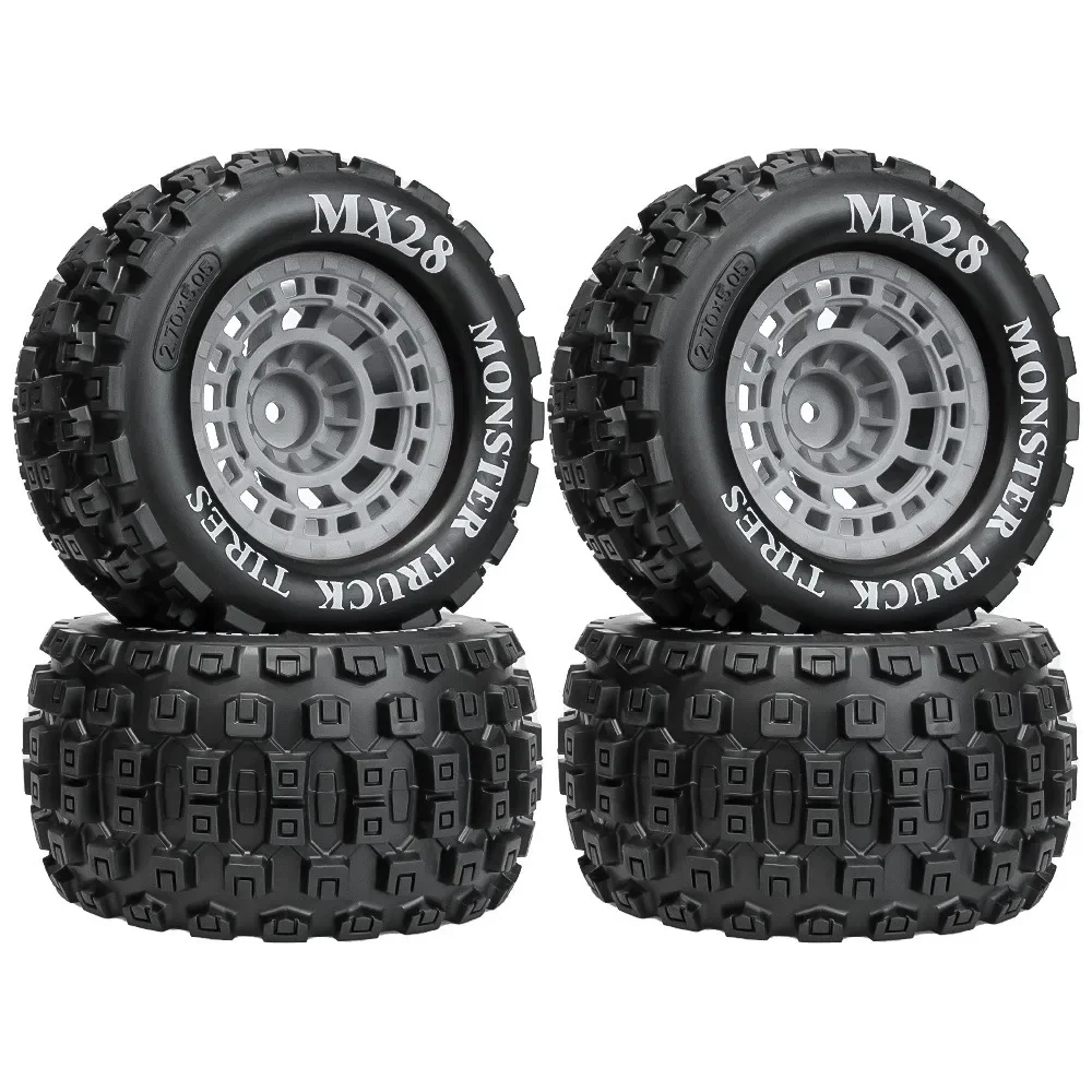 

Комплект из 4 шин MX RC 2,8 дюйма с шестигранным адаптером 12 мм для радиоуправляемых грузовиков 1/10, для Arrma Big Rock Granite VORTEKS 3S Trxs Rustler