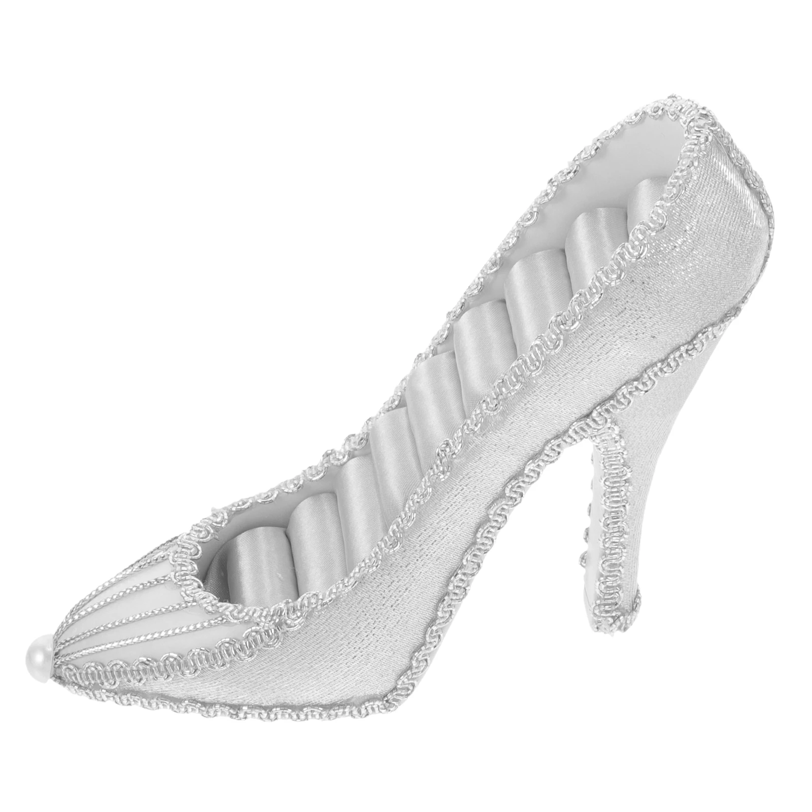 حامل عرض مجوهرات للأحذية بكعب عالٍ، منظم حلقي أنيق، حامل مجوهرات مدمج للأقراط والقلائد والأساور لتزيين المكتب