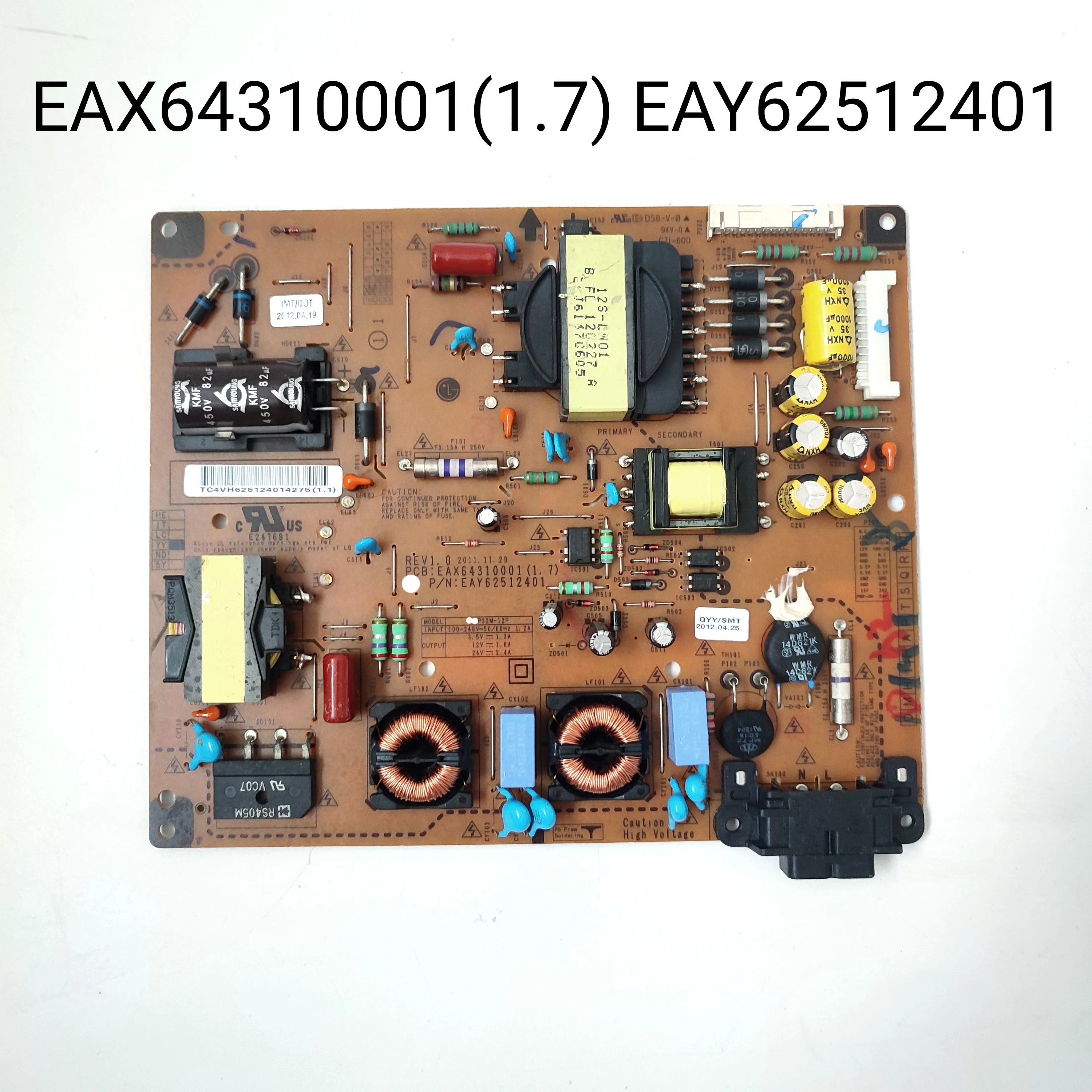 

Genuine Original EAX64310001(1.7) EAY62512401 PSLC-L115A 3PAGC10080A-R Power Supply/LED Board for 32LM6200-UE GP32M-12P 32 Inch