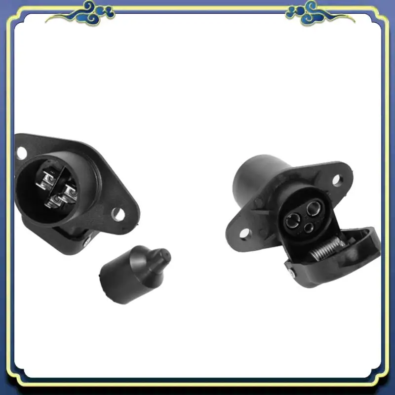 

AU16-Trailer Plug Adapter Motorhome Power Cord Socket Connector Plug Socket 3-Pin European-Style Car Trailer Adapter