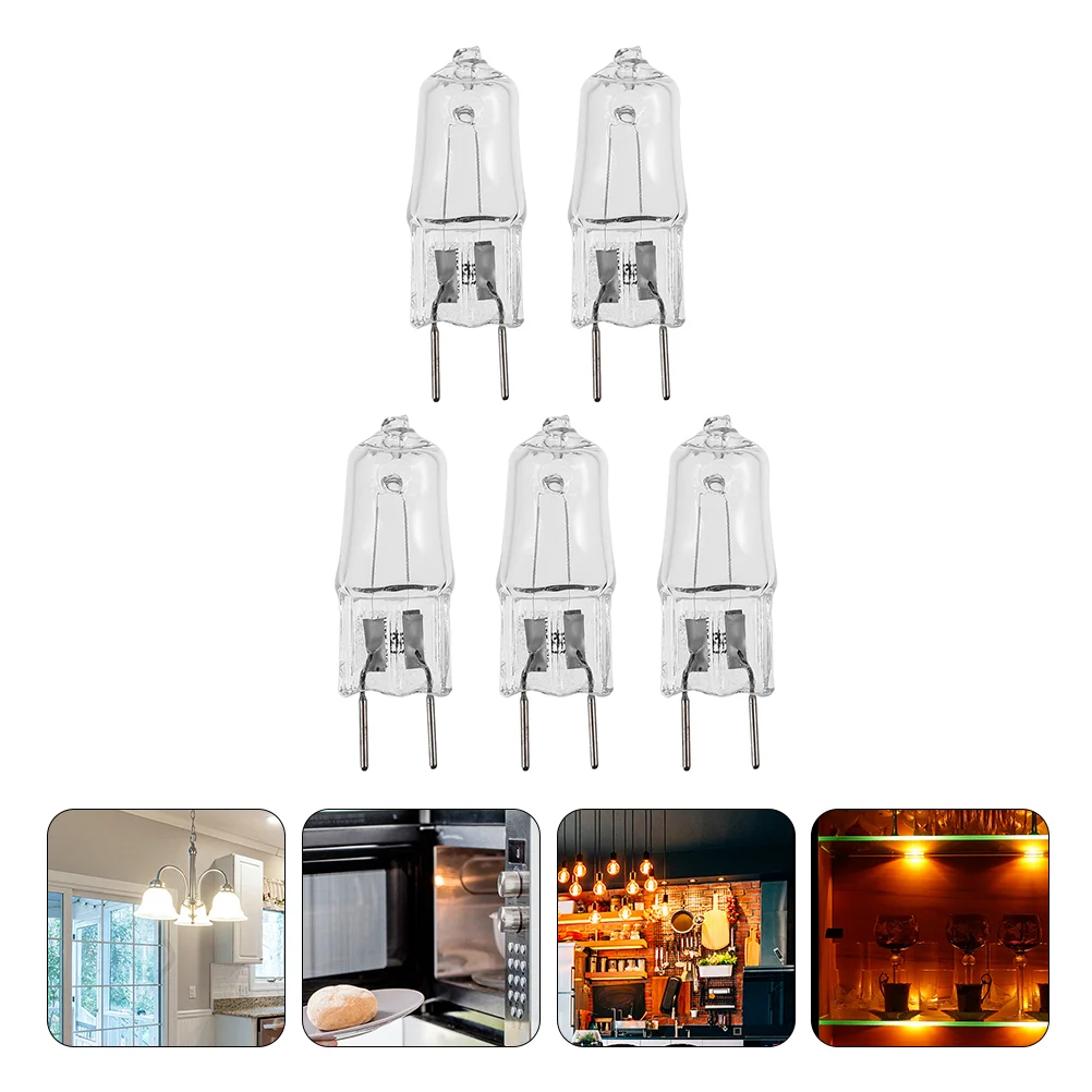 

5 PCS Microwave Halogen Lamp Bulb Glass and Tungsten Wire Spotlight Bulbs