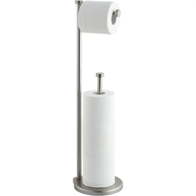 

Free Standing Bathroom Toilet Paper Holder Stand with Reserve, Reserve Area has Enough Space for Jumbo Roll