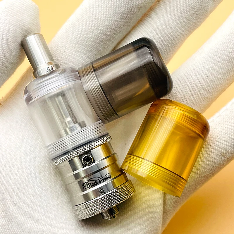 YFTK Zamiennik PEI PC Bell Cap mieści dla YFTK Flash e-Vapor V4.5S+ Style RTA Rebuildable Tank Vape Atomizer