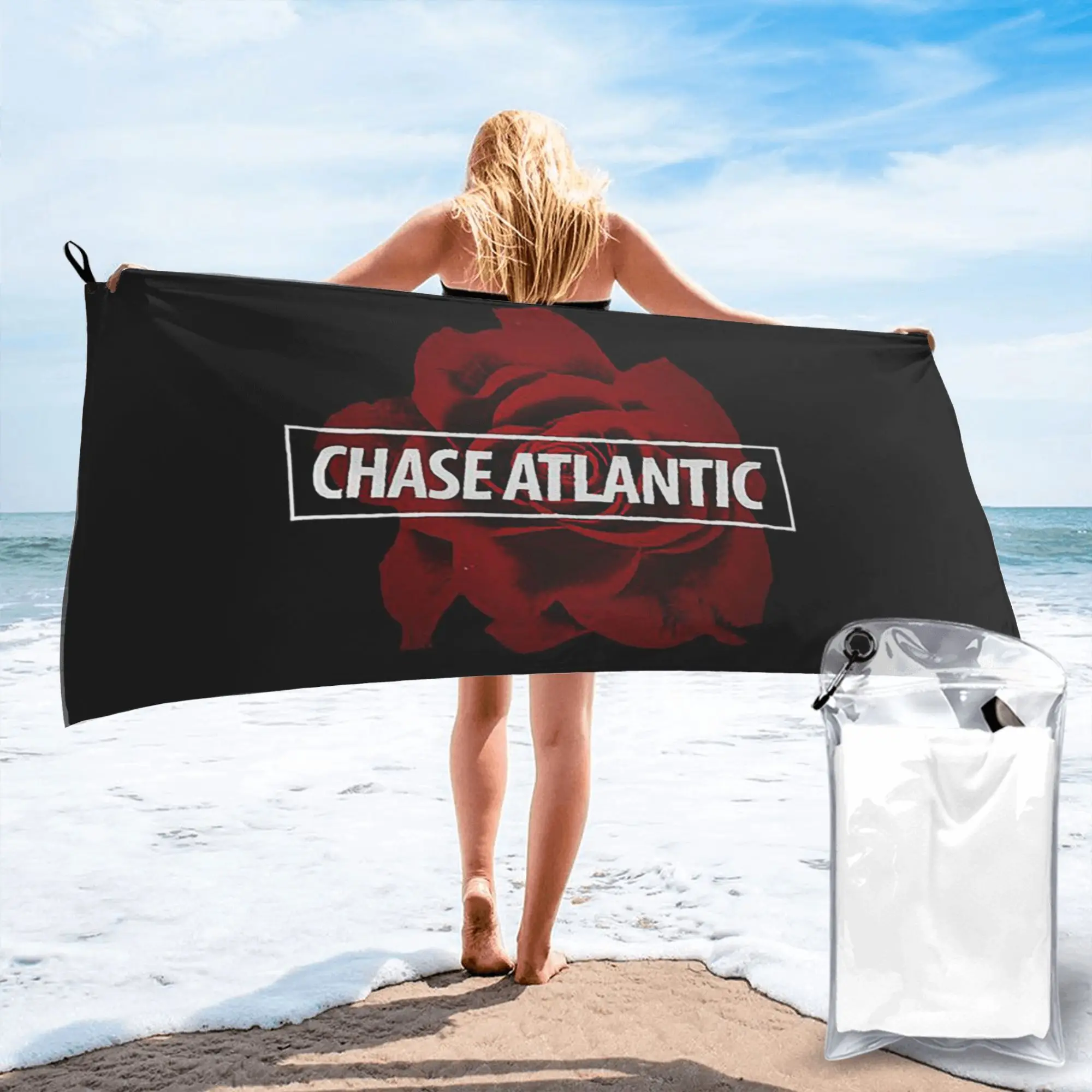 Chase Atlantic Rose Logo Beach Towel Soft Microfiber Quick Dry Absorbent Quick Towels For Pool