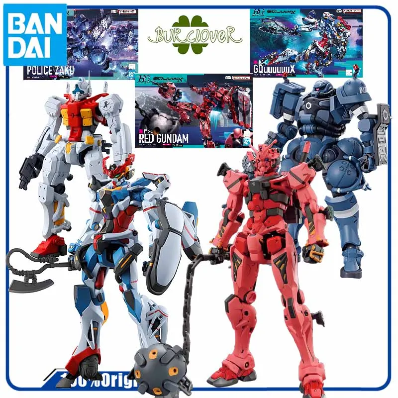 

Bandai Original HG Series gms Gundam GQuuuuuuX RED GUNDAM POLICE ZAKU SUGAI'S GELGOOG Anime Action Figure Assembly Model Toys