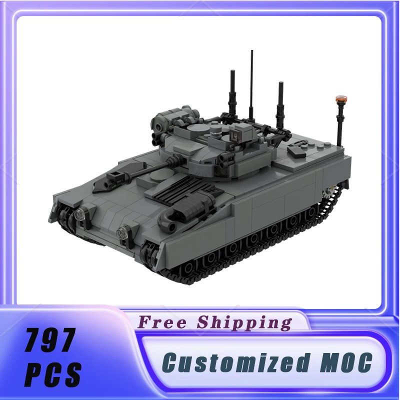 

Military Equipment MOC KX26C Tracked Armored Vehicle Building Blocks Model Display Collection Children's Toys Gifts