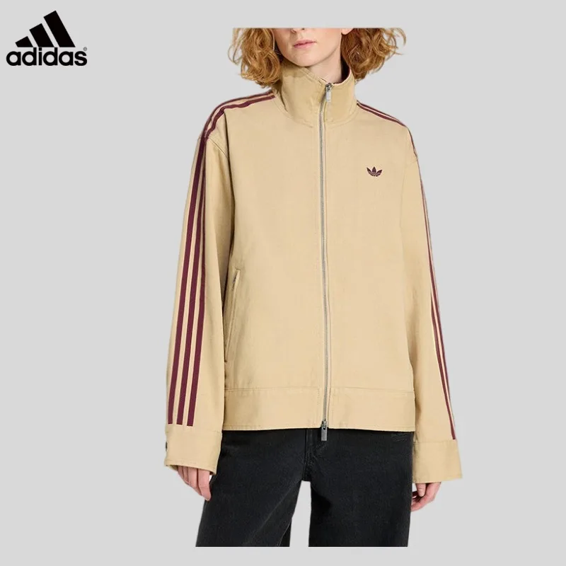 Adidas Clover Women's Stand-Up Collar Classic Durable Casual Jacket KF2312