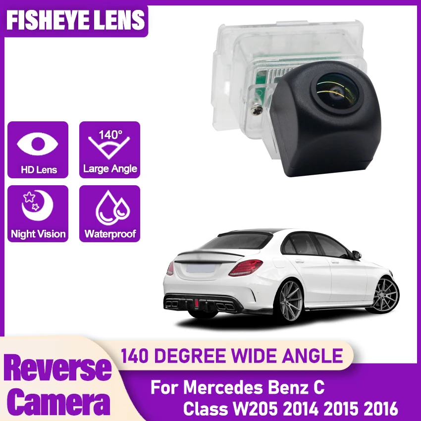 Back Up Reverse Camera Car Rear View For Mercedes Benz C Class W205 2014 2015 2016 HD CCD Night Vision Fisheye Lens Camera