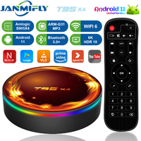 T95 X4 tv box HD 6K TV Box Android 11 Amlogic S905X4 Quad Core AV1 VP9 Media Player Wifi 6 BT5.0+ Fast Set Top Box