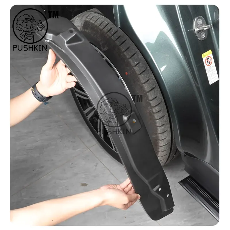 يصلح ل BYD Denza N9 2025 2026 تصفيف السيارة الطين رفرف سبلاش قطعة من نسيج العجلات الخلفية بطانة واقي الطين