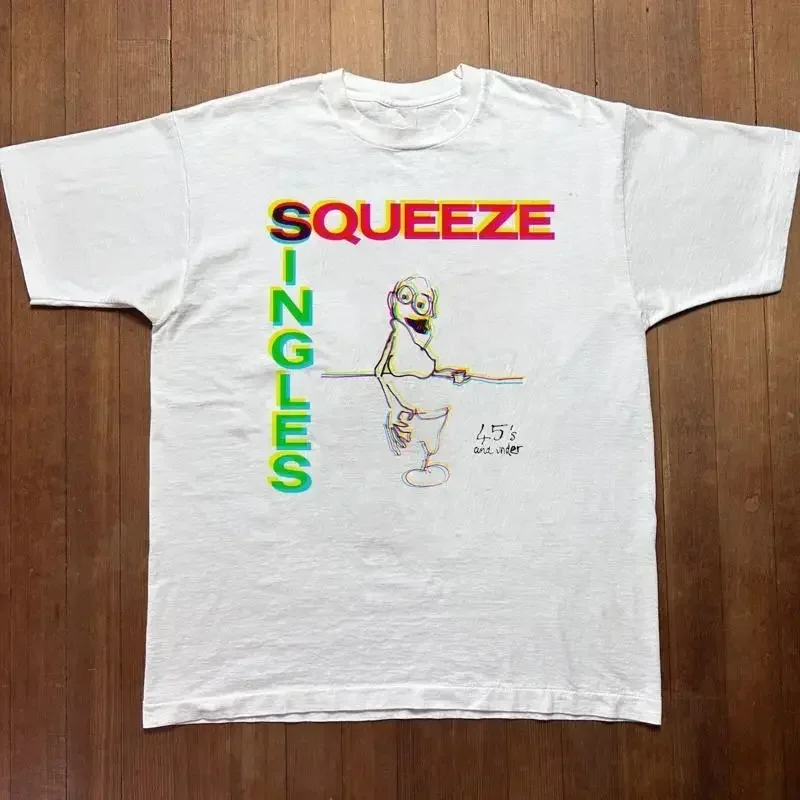 Squeeze Band White T Shirt Cotton S 5Xl