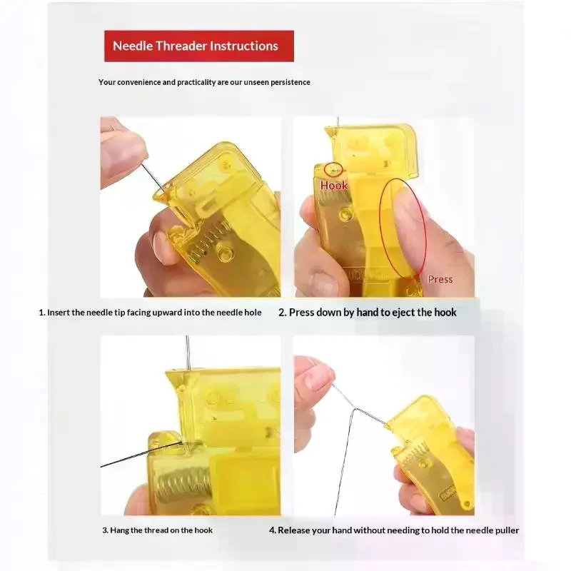 /HTF/Needle Threader For Sewing DIY Crafting And Home Sewing Supplies Quick Threading Tool For Hand Sewing Automatic