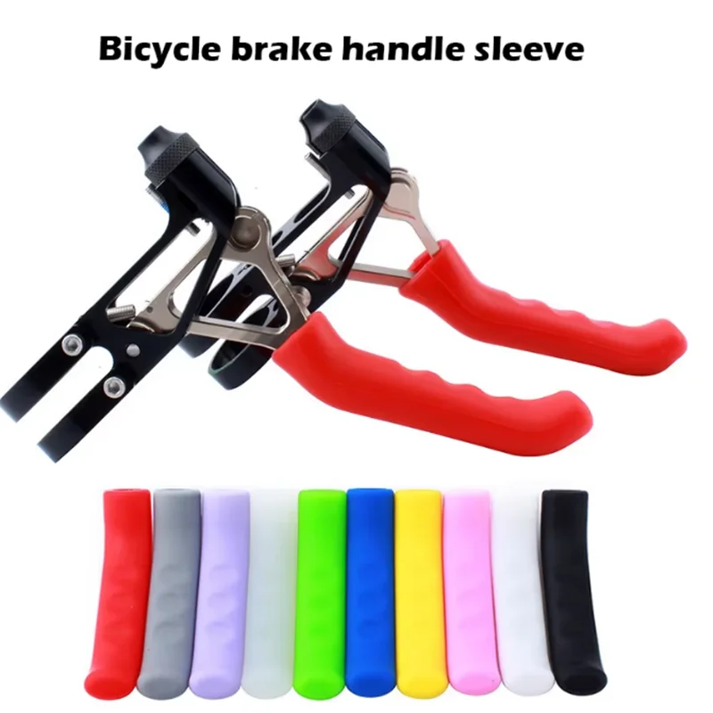 1Pair Silicone Bicycle Brake Handle Cover MTB Grips Anti-slip Handlebar Protect Sleeve Cycling Gear Bike Accessories view 2