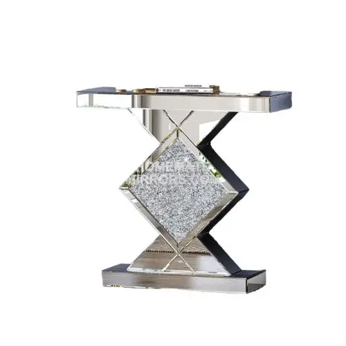 #Newest Luxury Light Mirrored Console Table Gold Decorative LED Hallway Table For Home Hotel