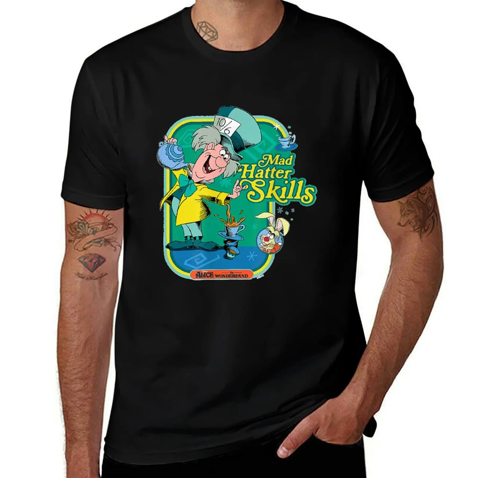 Alice in Wonderland - Mad Hatter Skills T-Shirt tees croswit shirt man Men's t-shirt