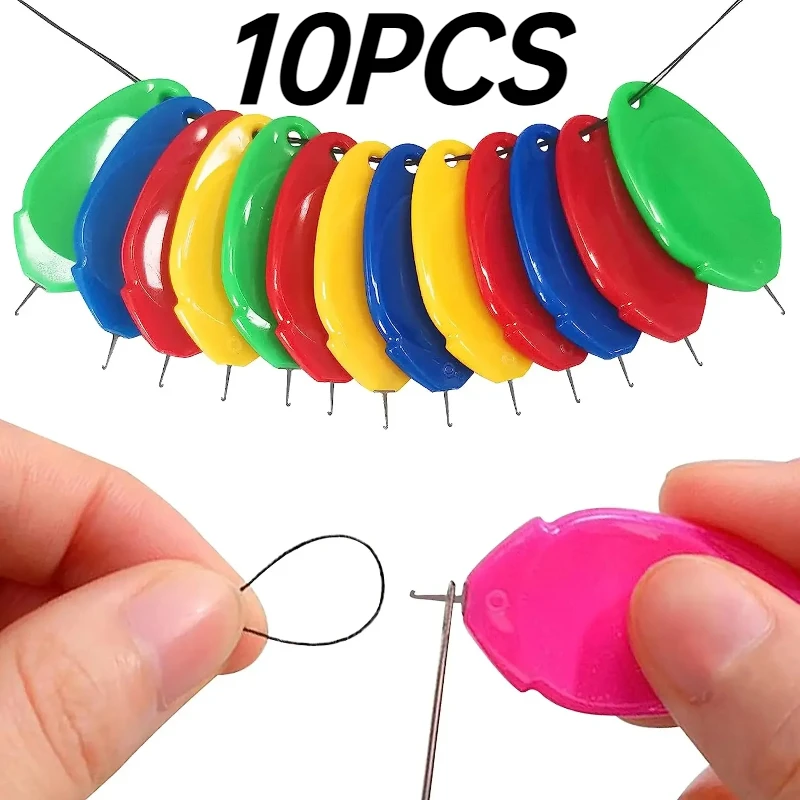 10Piece  Needle Threader Plastic Wire Loop Sewing Tool Stitch Insertion Tool for Sewing Machine Needlework Sewing Gadgets