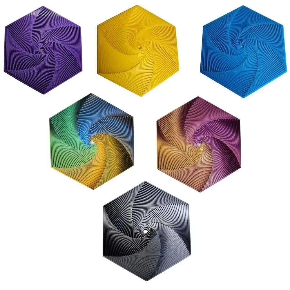 3D Printing Fractal Fidget Hexagon Fractal AntiAnxiety Hexagon Coaster Relaxation Portable Hexagon Spirals Sensory Toy