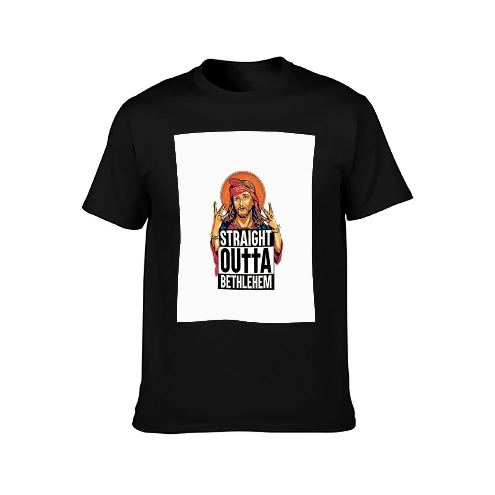 Straight Outta Bethlehem; Jesus Christus; T-Shirt Sports Casual Breathable Tee Shirt T-Shirt