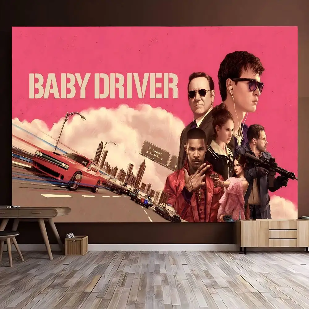B-Baby D-Driver راية خلفية الديكور قماش حفلة التصوير خلفية #1