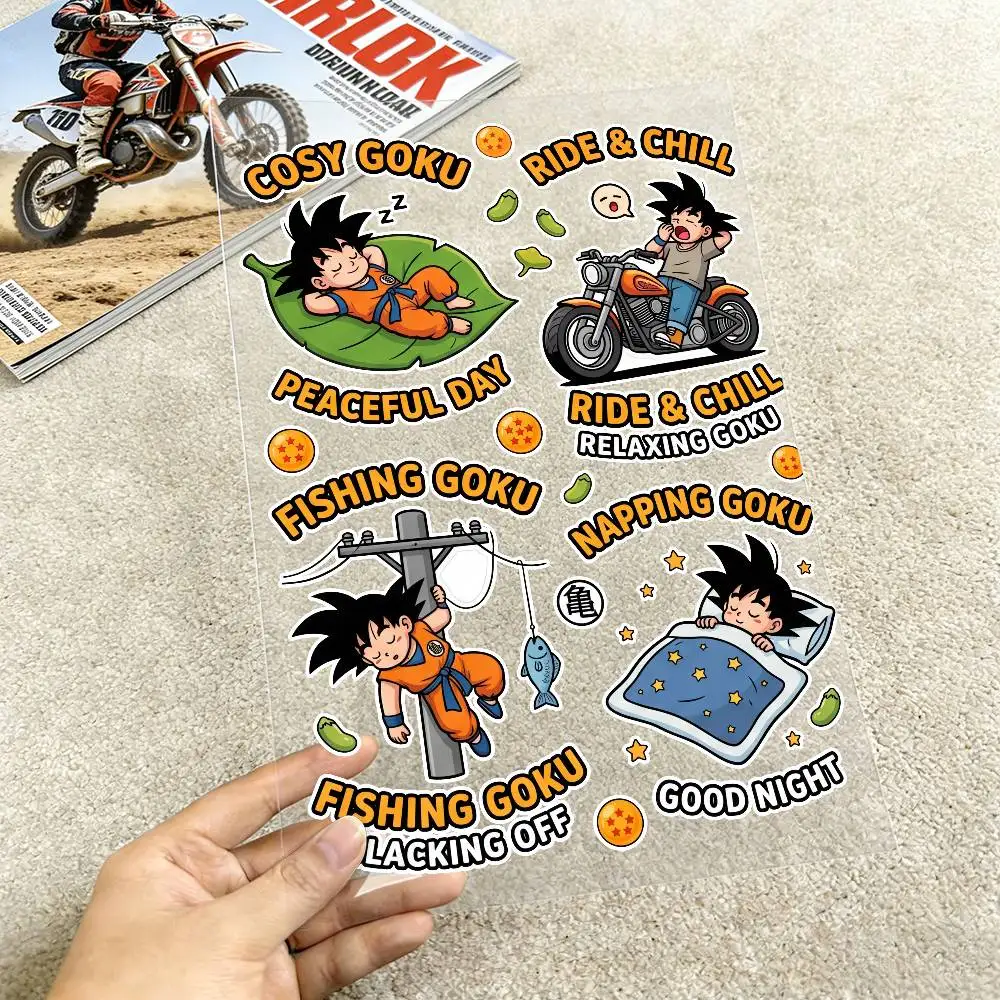 

Светоотражающие наклейки DRAGON BALL GOKU для мотоциклов, водонепроницаемые наклейки для шлемов, скутеров, топливных баков, ящиков для инструментов, гоночных мотоциклов