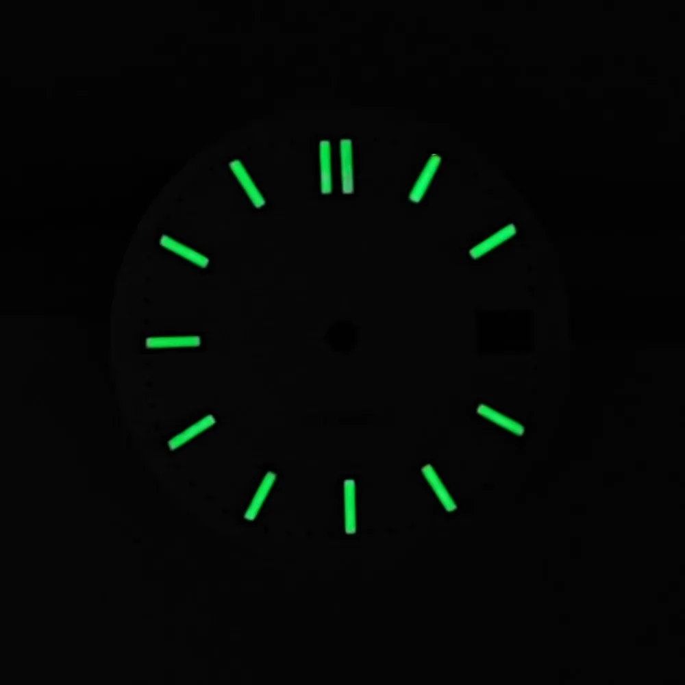 白い滅菌テキストウォッチダイヤル、変更されたアクセサリー、青いダイヤル、新しい、nh35a、29.8mm