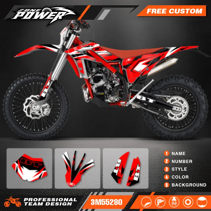 Powerzone Custom Backgrounds Graphics Decals Sticker Kits for Beta Xtrainer 150 200 250 300 400 450 2015 2016 2017 2018 2019 08