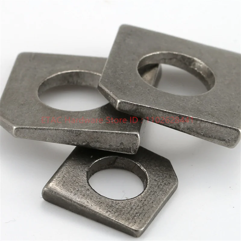 GB853 M6 M8 M10 M12 M14 M16 M18 M20 M22 M24 M27 M30 304 Stainless Steel Square Bevel Washer Square Taper Gasket For Slot Section