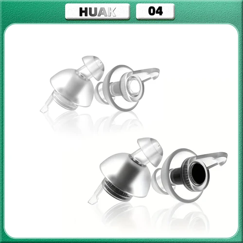 HUAK Tapones para los oídos de alta fidelidad para conciertos, tapones para los oídos reutilizables con cancelación de ruido para músicos, motocicletas, festivales de música