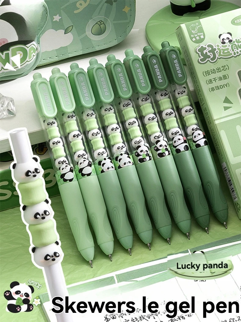 4PC Gel Stift Drücken Neutral Pinsel Frage Schwarz Wasser Stift Hohe Schönheit Ins Wind Unterschrift Stift Nette Schnell Trocknend löschbar – Detail 10