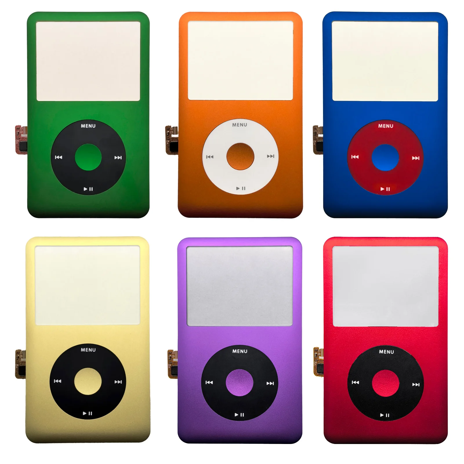 iPod Classic Front Faceplate & Clickwheel Button Kit, Multi-Color Housing Cover Case for 6th 7th Gen 80GB 120GB 160GB