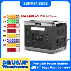 SOLARPLAY 675000mAh Portable Power Station 2400W 2160Wh Solar Generator LiFePo4 Batteries 110V Energy Storage Supply Camping