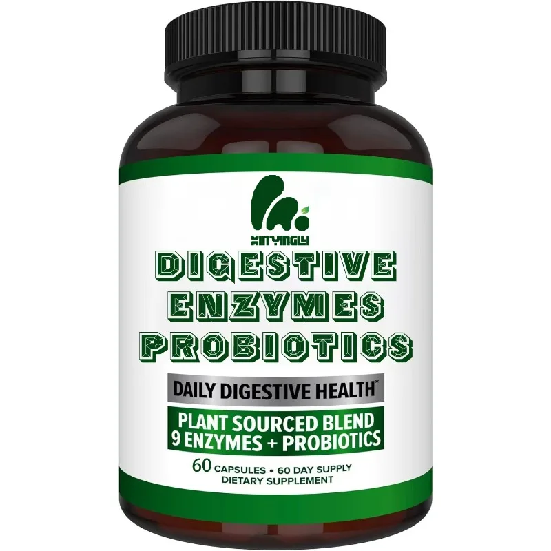 Probiotic Digestive Enzyme Multi Enzyme Nutritional Supplement - Digestive Health Support 60 Capsules