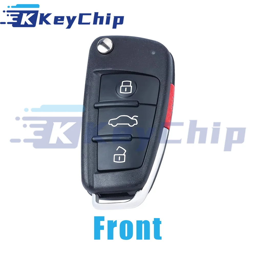 KeyChip For Audi A1 3+1 Buttons Flip Remote Car Key 315 MHz 48 Chip 8X0837220C