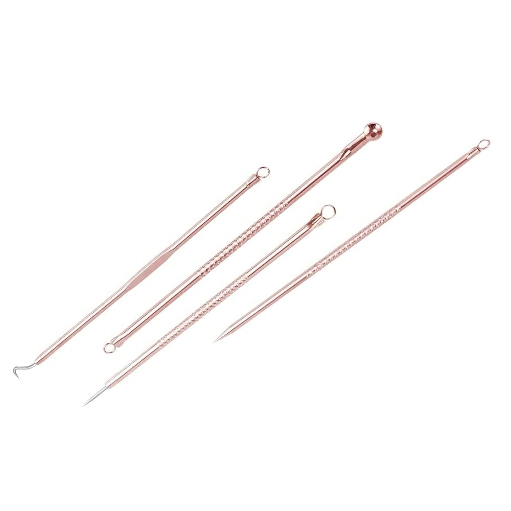 Blackhead Remover Acne Needle Tools Set Removing Care Comedone Whitehead Popping 4pcs/box Pimple Popper Tool Kit