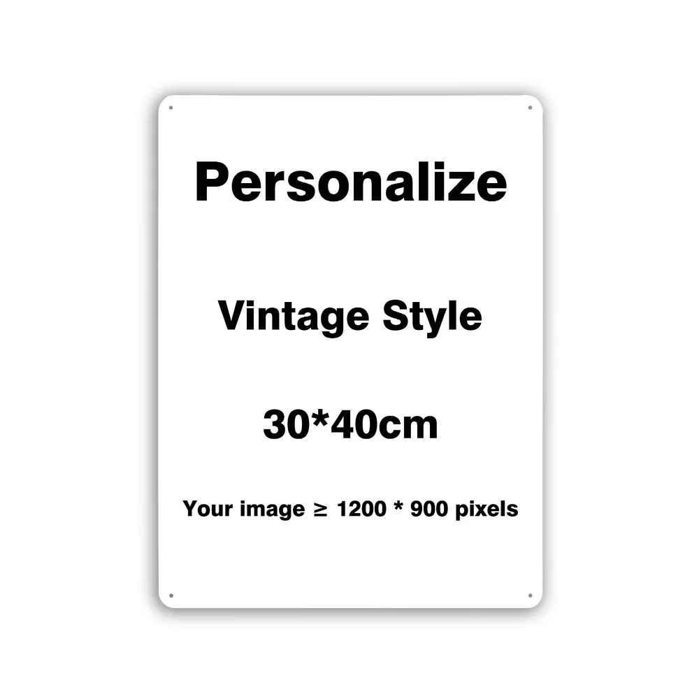 Aangepaste metalen blikken bord Vintage Wall Art Poster Personaliseer kamerdecoratie, Dropshipping groothandel gepersonaliseerd cadeau gratis ontwerp
