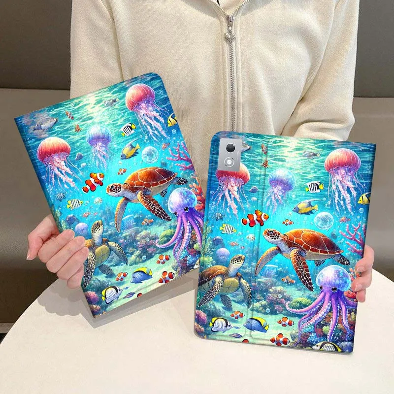 

Ocean Turtle Anime For Legion Xiaoxin Pad P12 Pro Y900 GT 2023 2025 12.1 12.7 14.5 inch Tablet Case