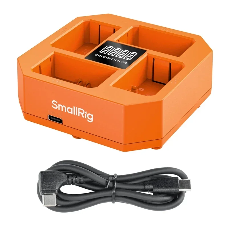 SmallRig NP-FZ100 chargeur de batterie d'appareil photo 4 canaux avec affichage LED 60W USB-C charge rapide pour batterie NP-FZ100 4839 SmallRig NP-FZ100 chargeur de batterie d'appareil photo 4 canaux avec affichage LED 60W USB-C charge rapide pour batterie NP-FZ100 4839