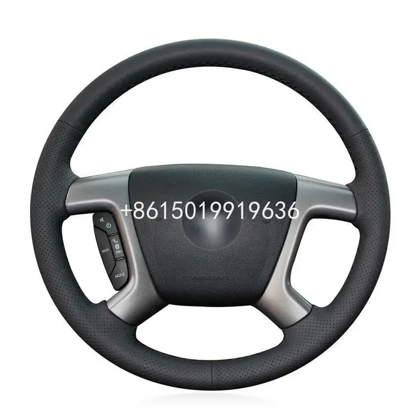 

For Chevrolet Captiva hand-sewning steering wheel cover black leather