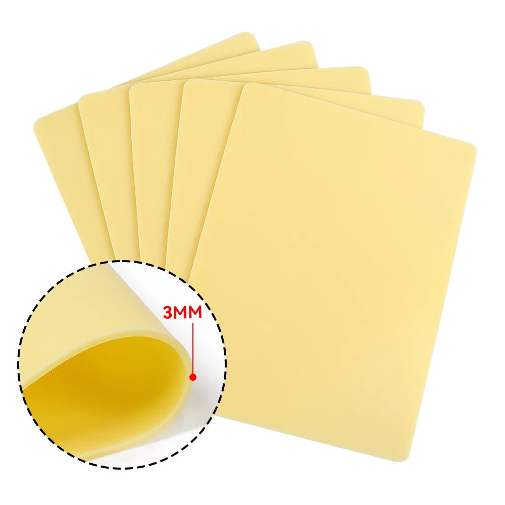 

15/10/8/5/1pcs Tattoo Practice Skin 3MM Silicone Fake Skin Double-Sided for Permanent Makeup Training Supply Tattoo Accessory
