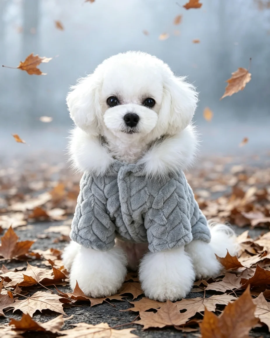 Haustierkleidung, verdickte warme Herbst- und Winteroutfits, Hundekleidung, Tierkostüme, vierbeinige Welpenanzüge, verdickte warme Mäntel – Detail 16