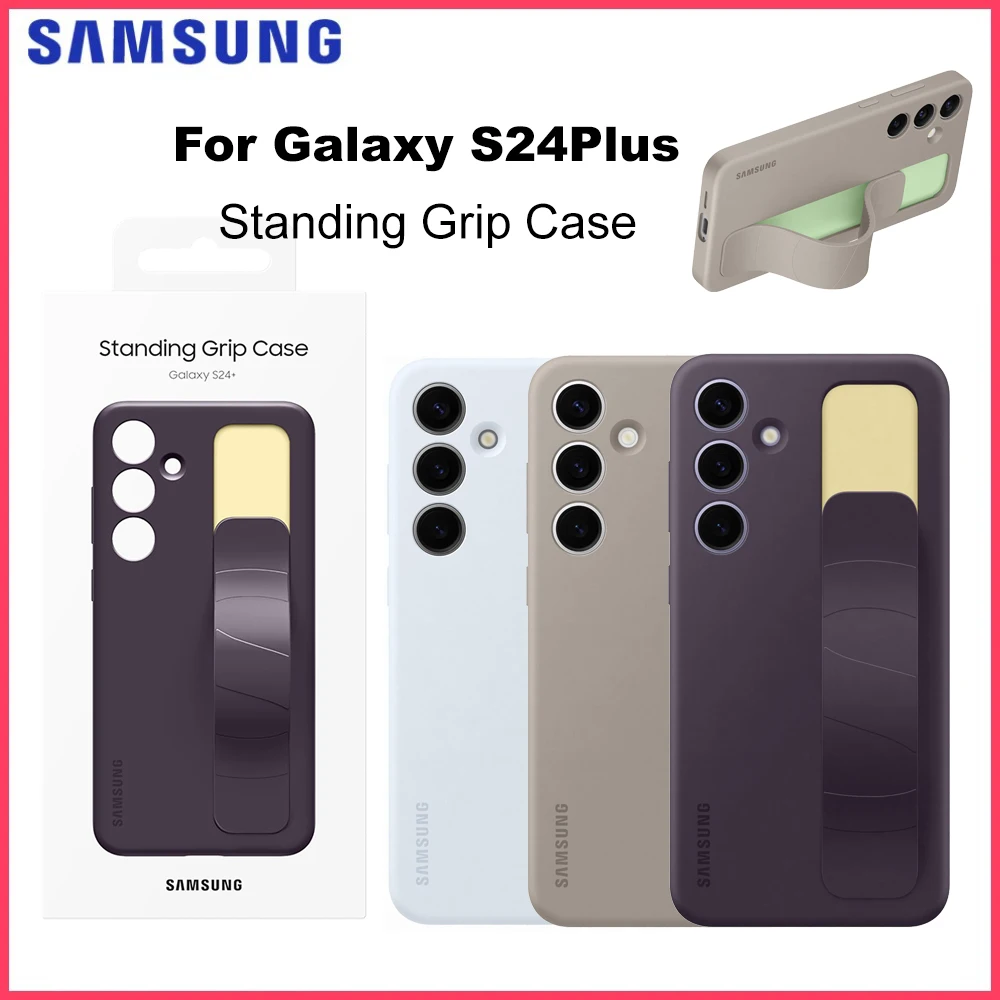 Funda Original para teléfono inteligente Samsung Galaxy S24Plus con agarre de pie EF-GS926 para Galaxy S24 + funda para teléfono con agarre de pie