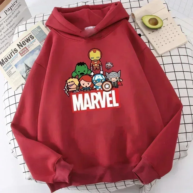 Daily Disney Printed Men Hoodies Marvel Super Hero Creative Fashion Graphics Comfortable Trendy Autumn Winter Male Sweatshirts